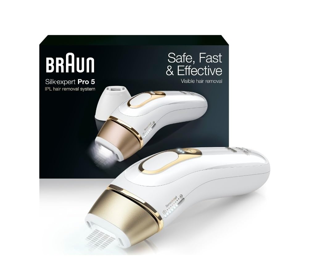 Braun IPL Silk expert Pro 5  Laser Hair Removal - Facial Hair Remover