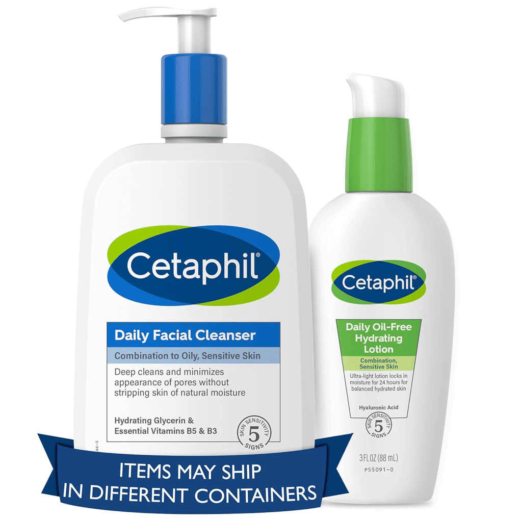 Cetaphil Bundle - Daily Facial Cleanser for Sensitive Combination to Oily Skin
