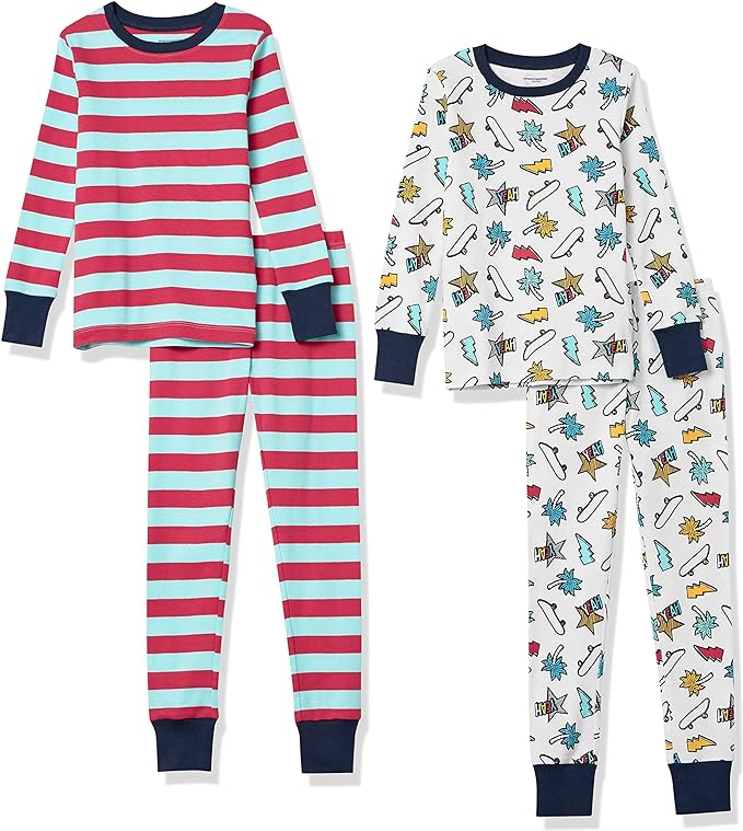 Amazon Essentials Unisex Kids' Pajama Set