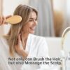 Natural Bamboo Hairbrush for Massaging Scalp