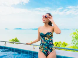 floral one piece swimwear