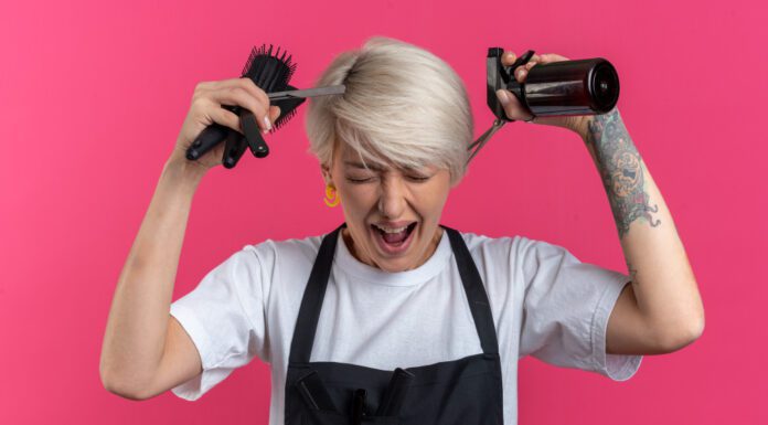 Haircut Stories: From Laughter to Lessons Learned Haircut Stories telling by young beautiful female barber