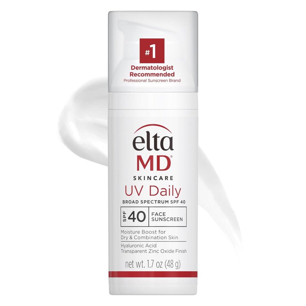 EltaMD UV Daily SPF 40 Face Sunscreen Moisturizer with Zinc Oxide - Best Sunscreens for Sensitive Skin