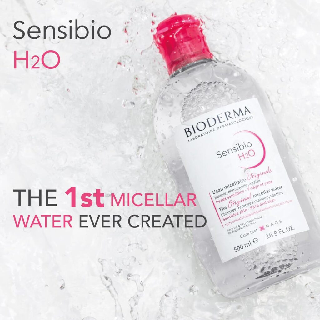 Bioderma - Sensibio - H2O Micellar Water - Makeup Remover Cleanser - Face Cleanser for Sensitive Skin