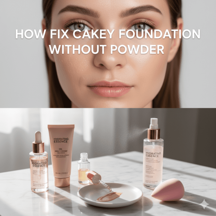 How to Fix Cakey Foundation Without Powder